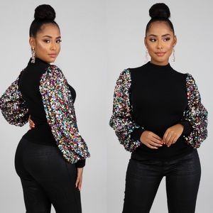 Holiday Sequin top
